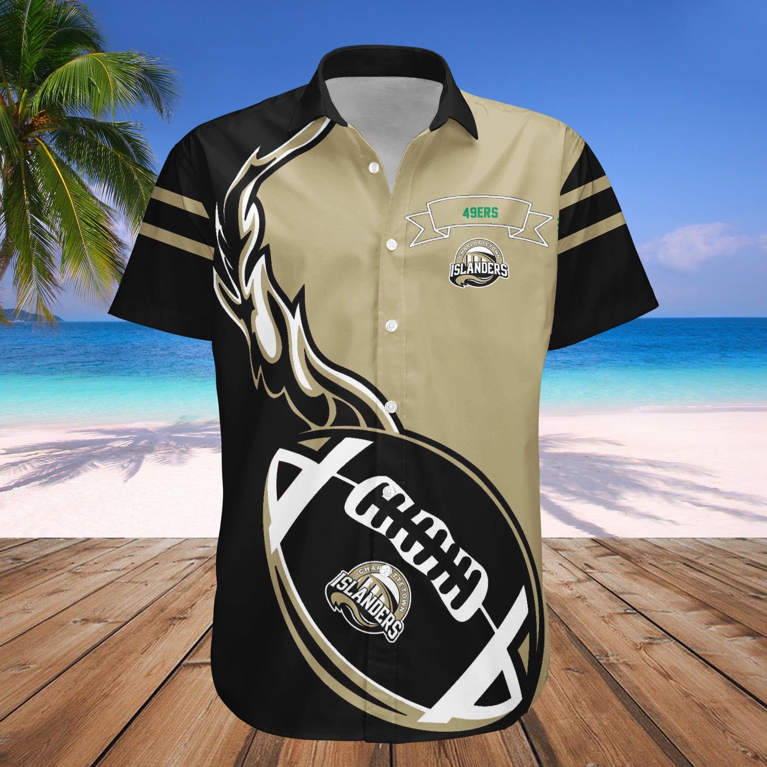 Charlotte 49Ers Hawaii Shirt Flame Ball – NCAA