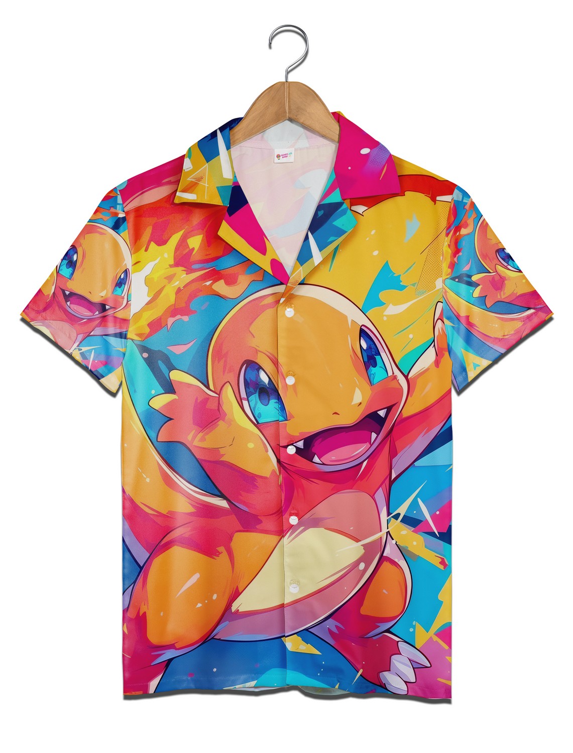 Charmander Pokemon Hawaiian Shirt, Summer Beach Aloha Shirt For Kids Men And Women Charmander Pokemon Hawaiian Shirt, Summer Beach Aloha Shirt For Kids Men And Women