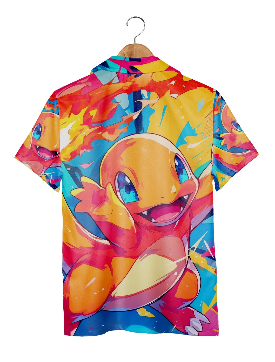 Charmander Pokemon Hawaiian Shirt, Summer Beach Aloha Shirt For Kids Men And Women