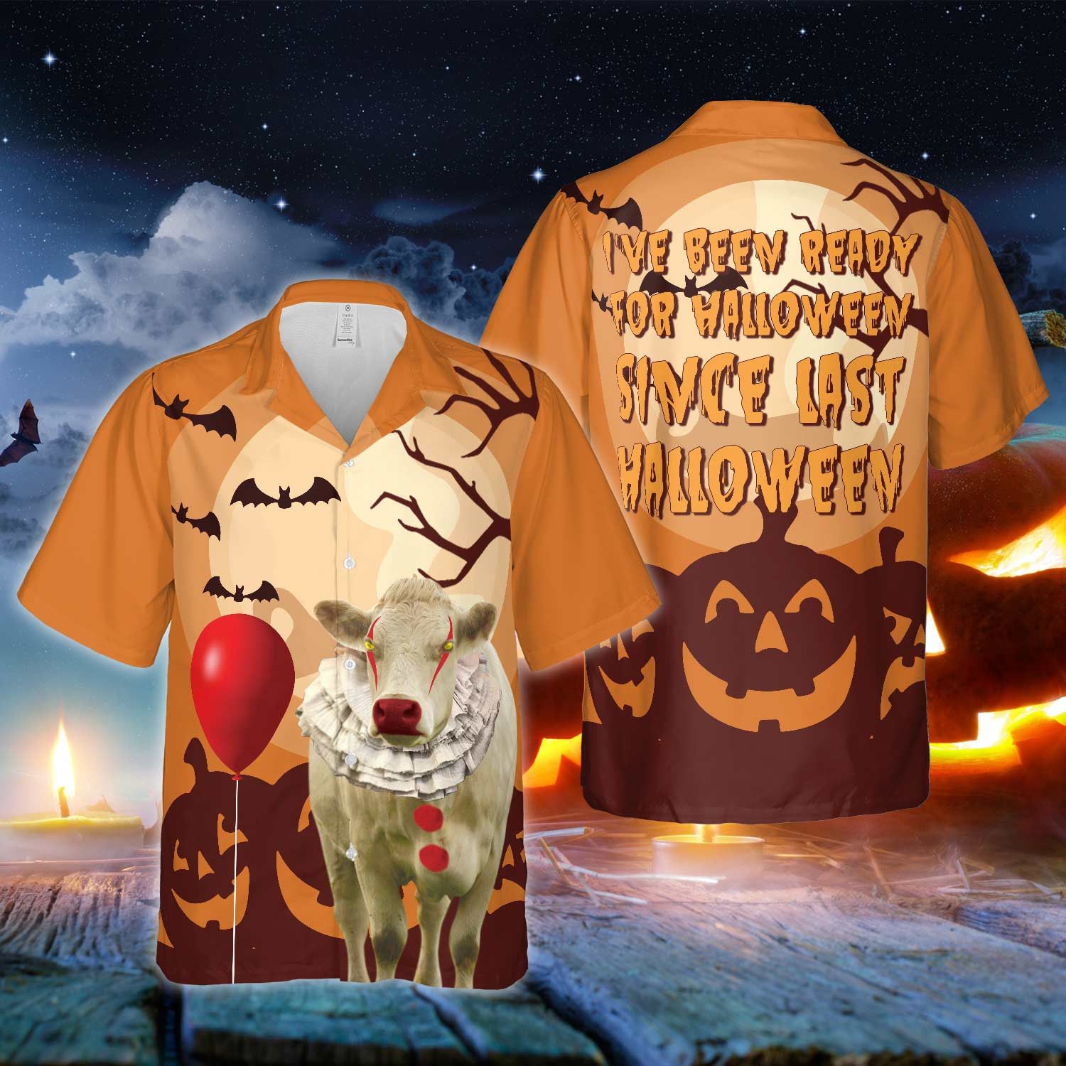 Charolais Halloween Ready Unique 3D Hawaiian Shirt Vibrant Print