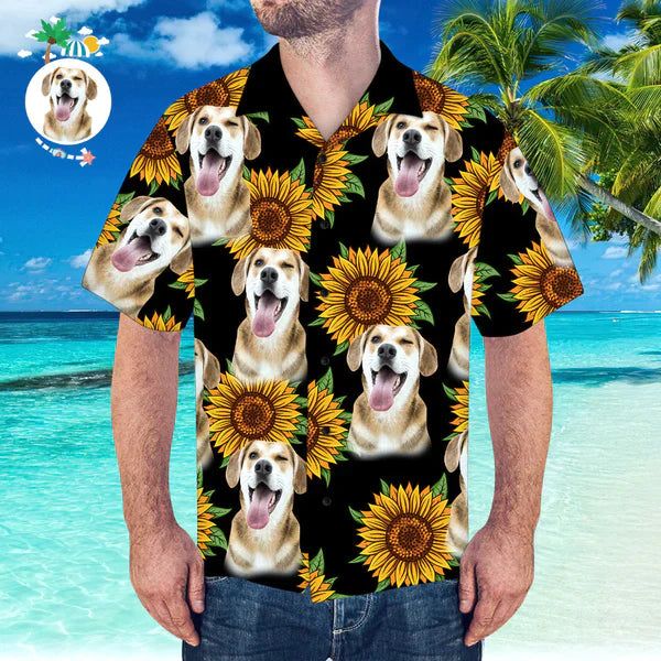 Cheeky Expression Celebration: Funny Custom Face Hawaiian Shirt
