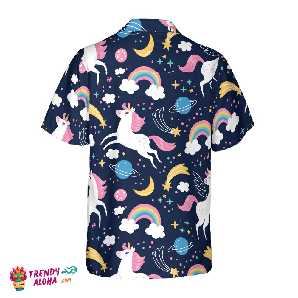 Cheerful Unicorn Hawaiian Shirt