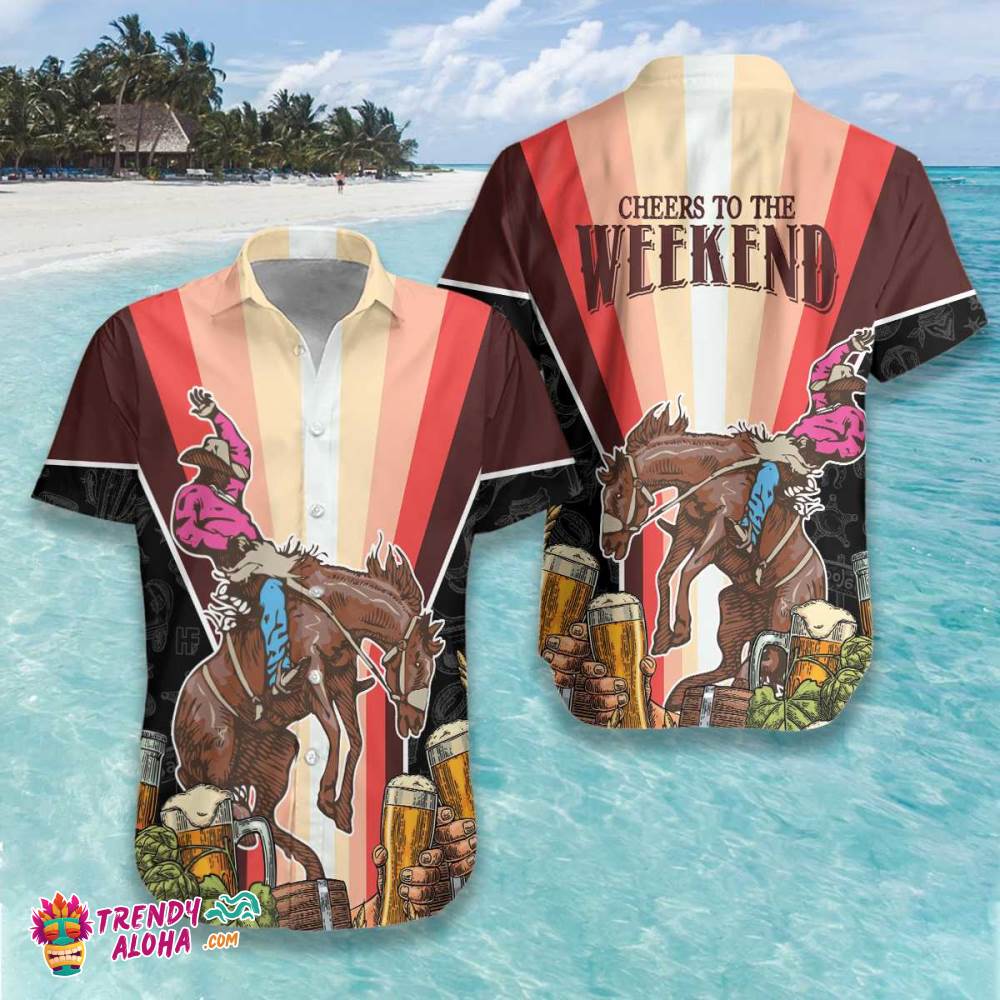 Cheers To The Weekend Rodeo Hawaiian Shirt
