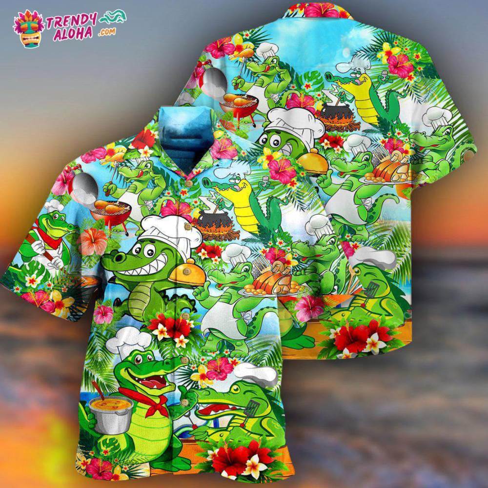 Chef Animals Alligator Hawaiian Shirt – Trendy Aloha