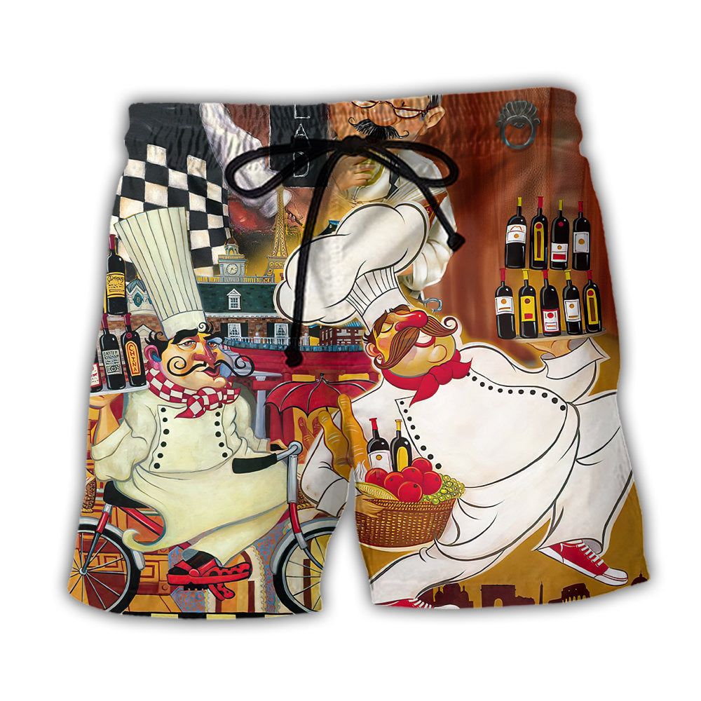 Chef Funny Cooking Vintage Dinner’s Time Trendy Aloha Hawaiian Beach Shorts Chef Funny Cooking Vintage Dinner’s Time Trendy Aloha Hawaiian Beach Shorts