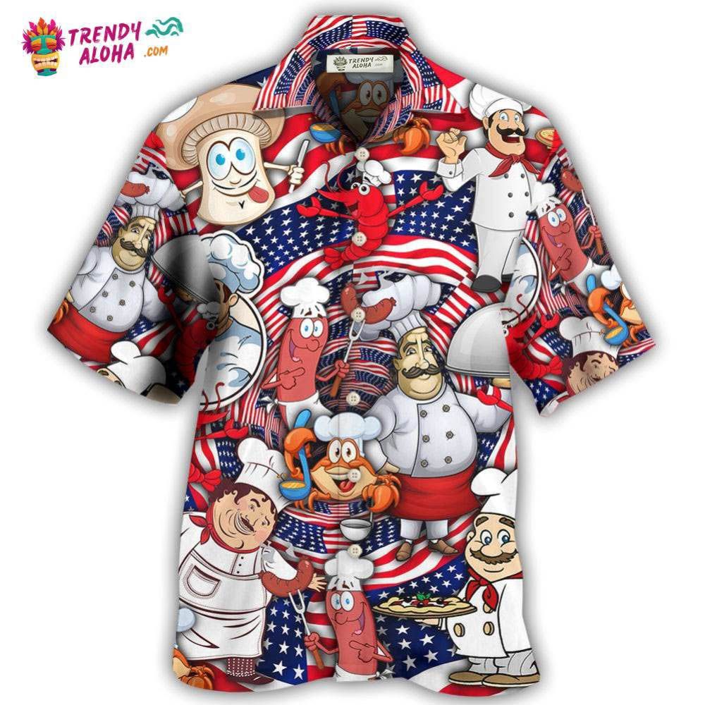 Chef Independence Day American Having Fun Hawaiian Shirt – Trendy Aloha Chef Independence Day American Having Fun Hawaiian Shirt – Trendy Aloha