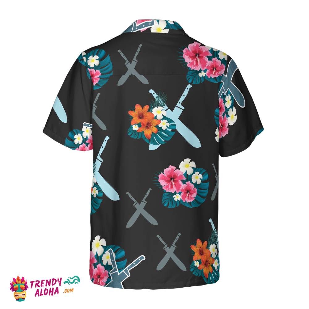 Chef Knives Tropical Hawaiian Shirt
