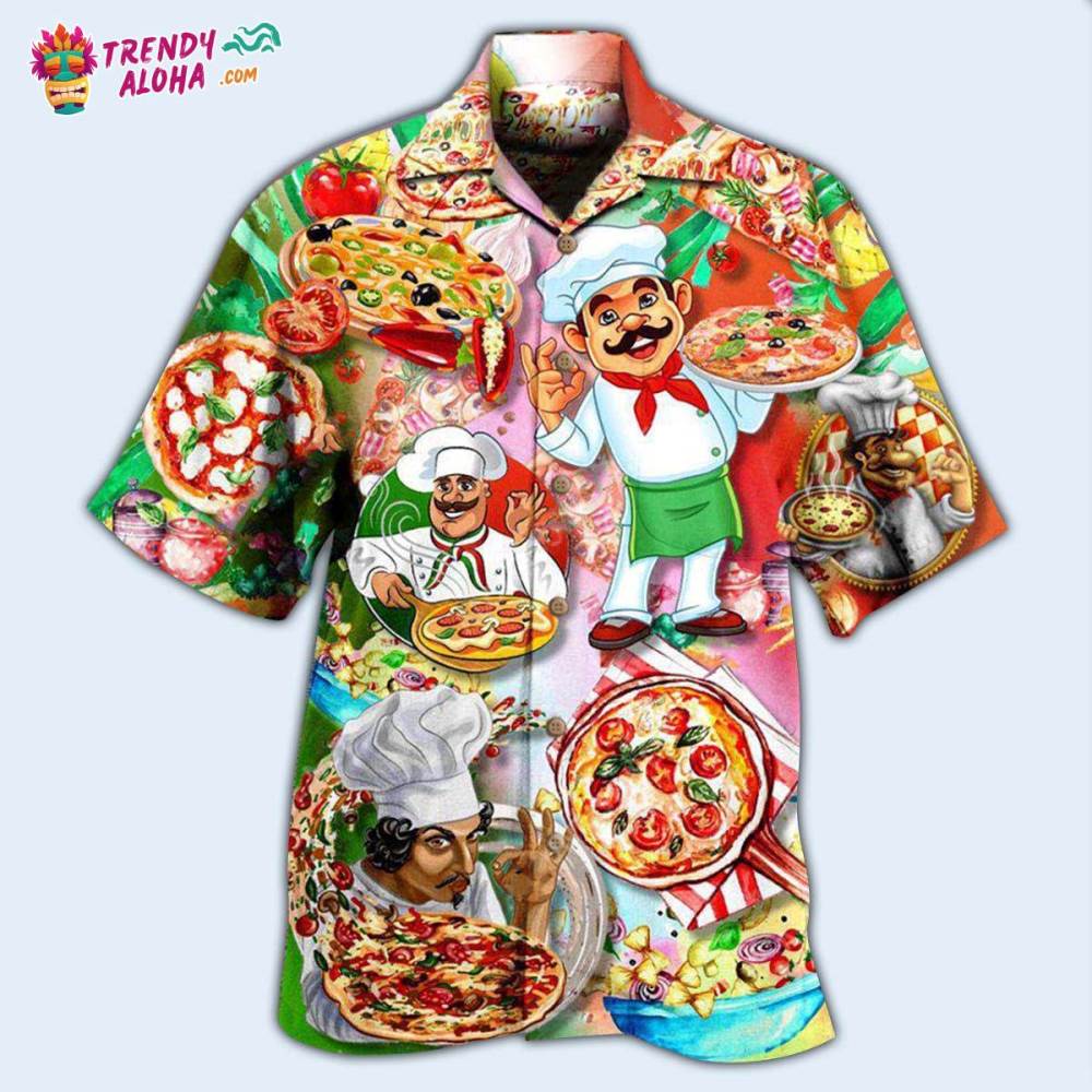 Chef Pizza A Slice A Day Keeps The Sad Away Hawaiian Shirt – Trendy Aloha