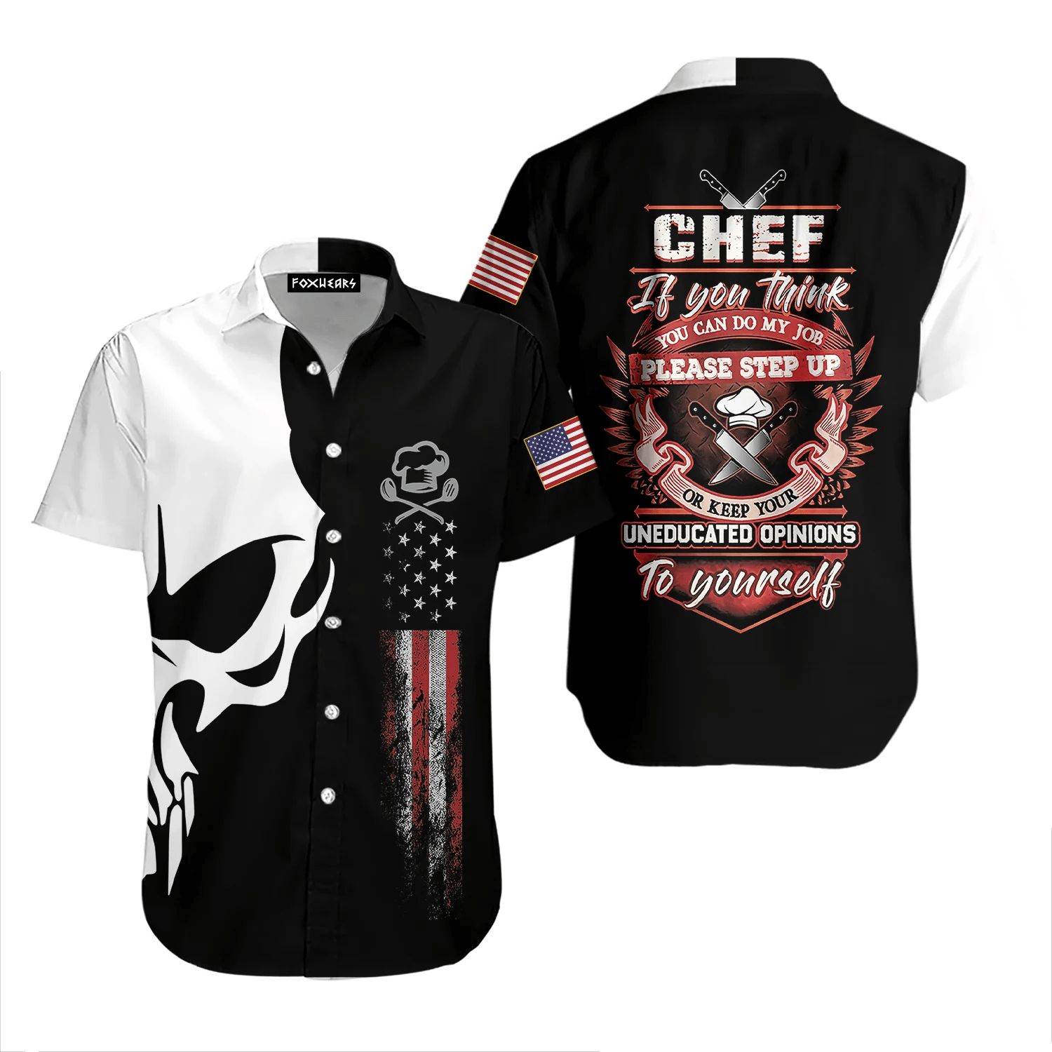 Chef Proud Skull Trendy Hawaiian Shirt Chef Proud Skull Trendy Hawaiian Shirt