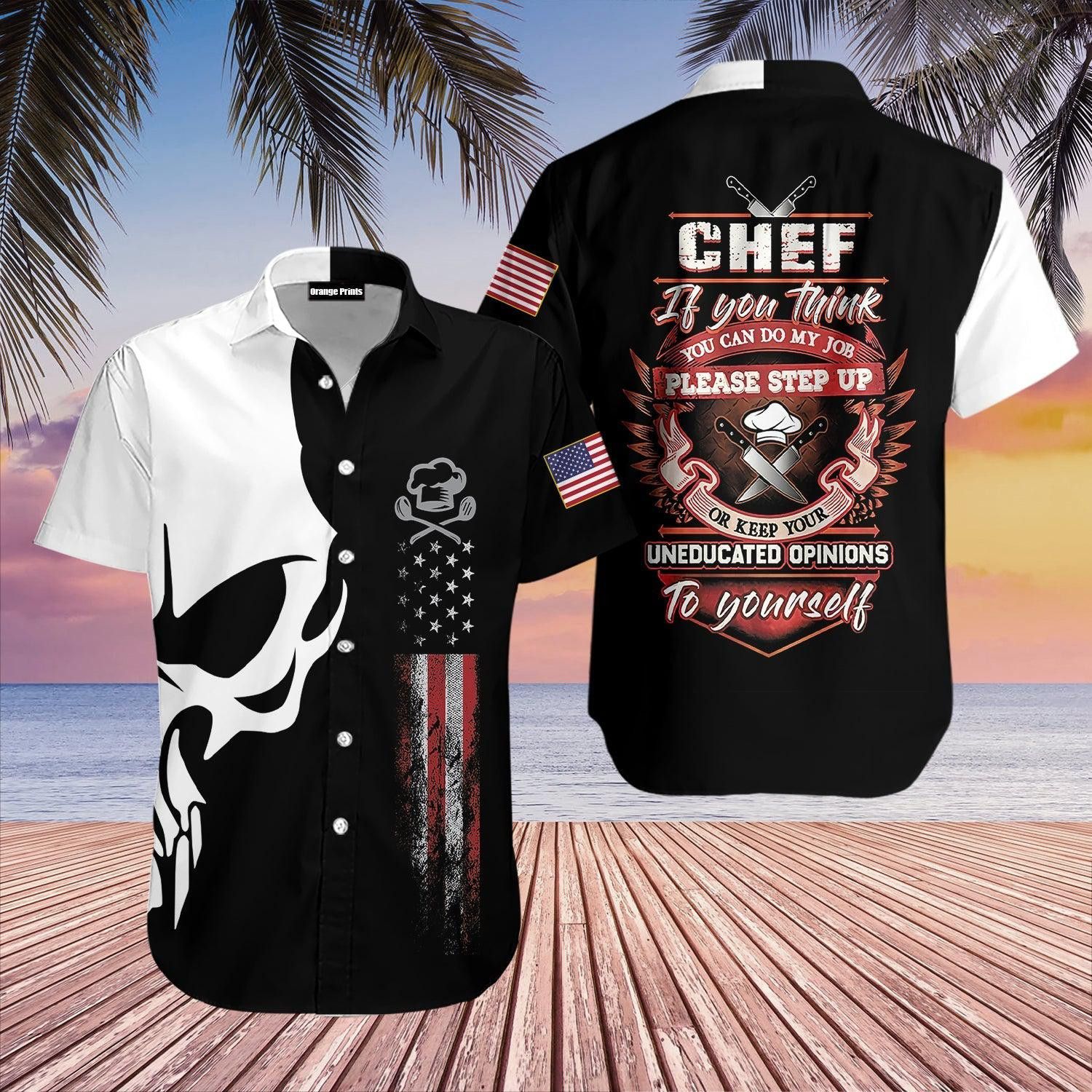 Chef Proud Skull Trendy Hawaiian Shirt