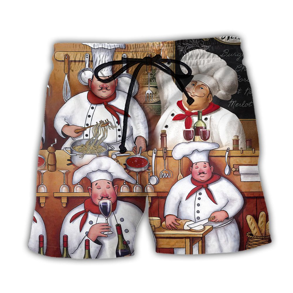 Chef The Best Master Cooking Vintage Style Trendy Aloha Hawaiian Beach Shorts Chef The Best Master Cooking Vintage Style Trendy Aloha Hawaiian Beach Shorts