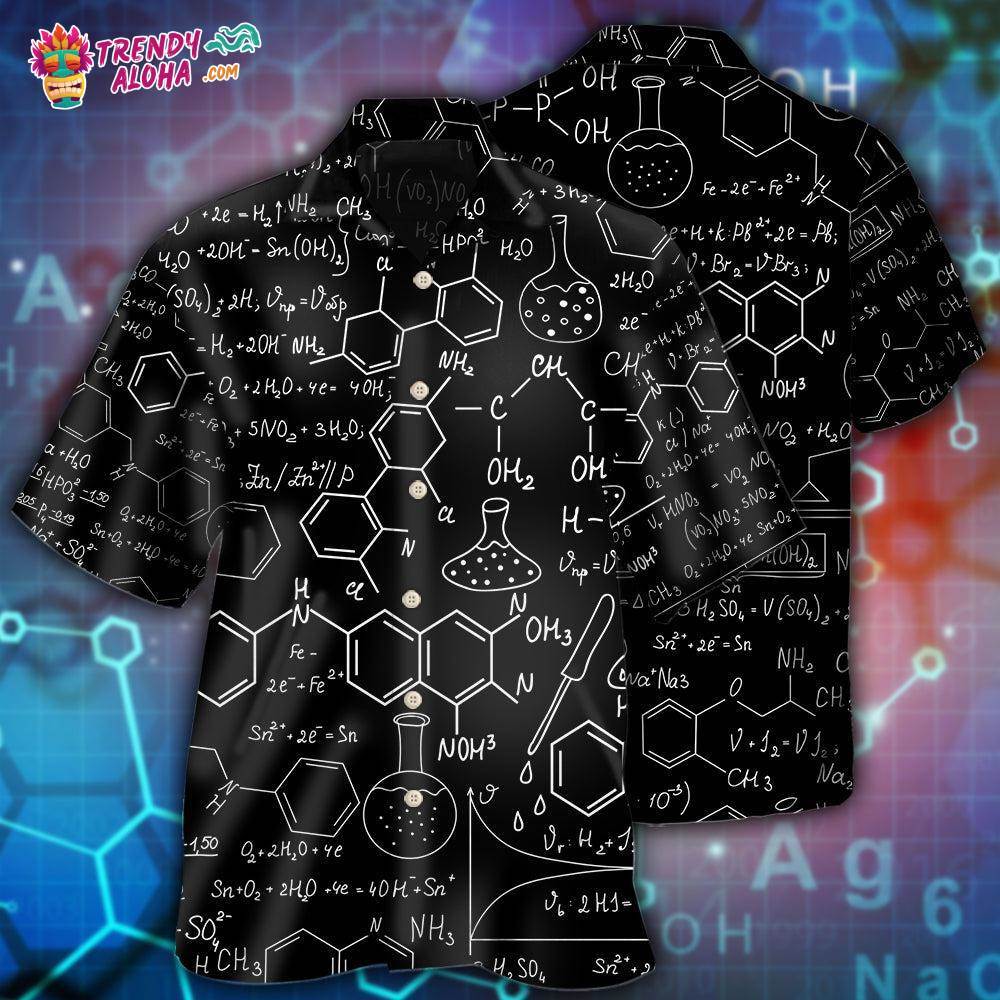 Chemistry Black Color Style Hawaiian Shirt – Trendy Aloha