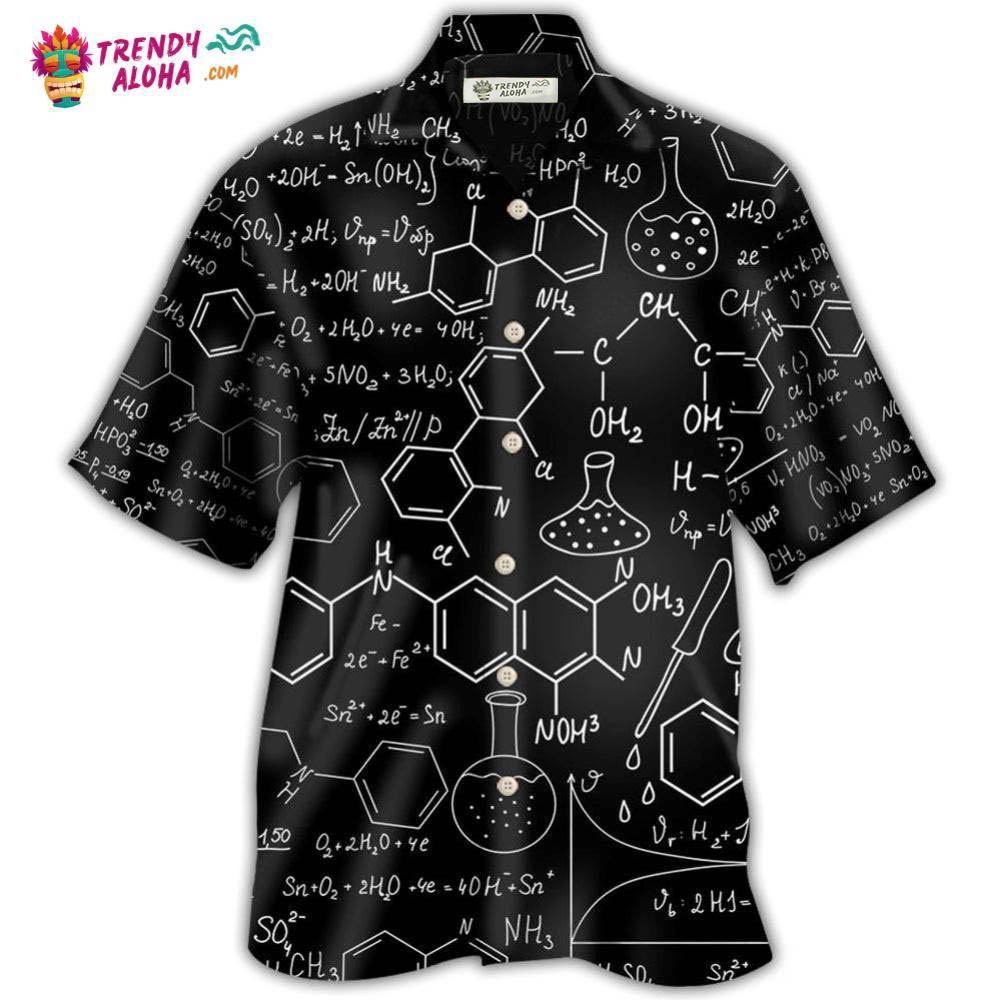 Chemistry Black Color Style Hawaiian Shirt – Trendy Aloha