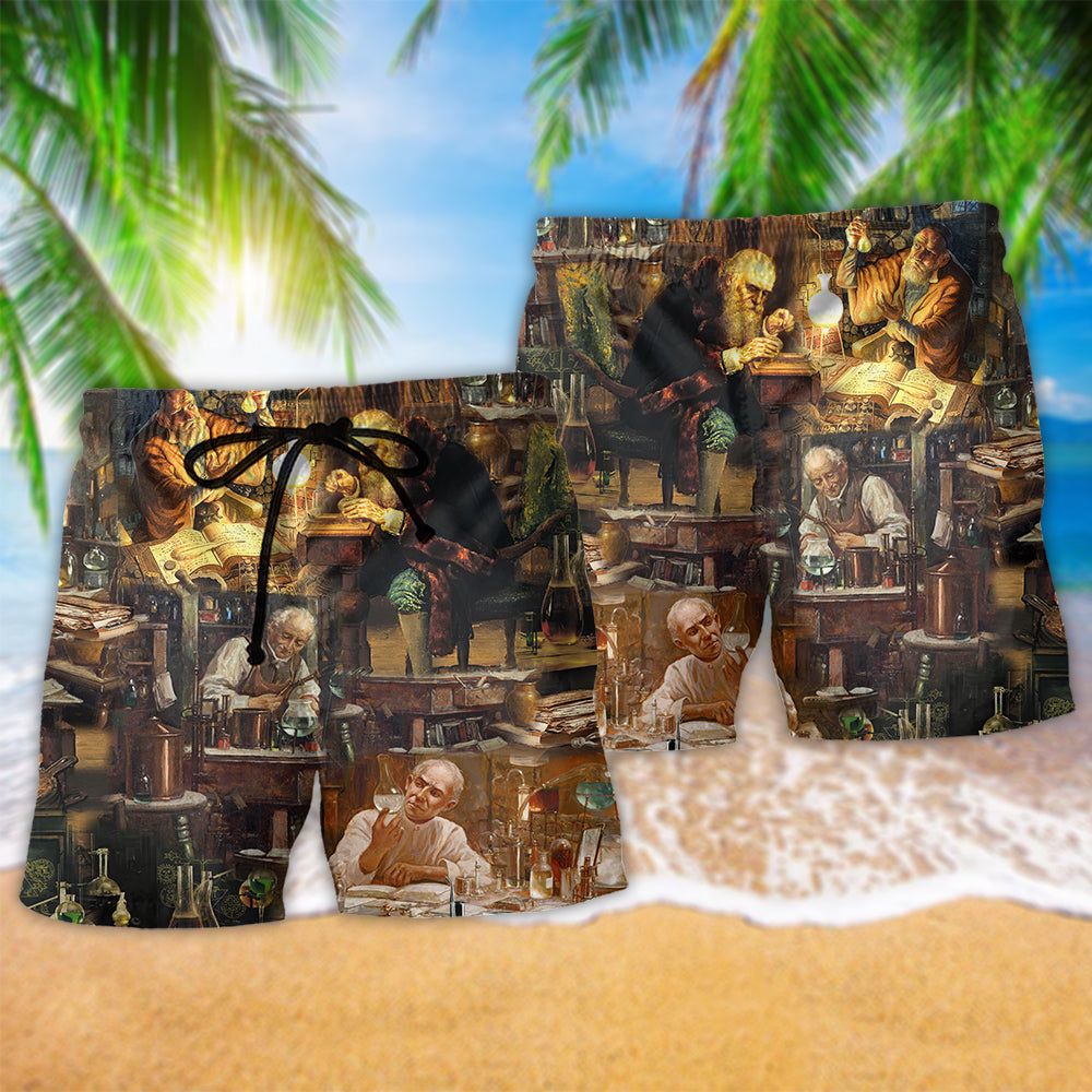 Chemistry One Thing That You Can’t Fake Is Chemistry Retro Trendy Aloha Hawaiian Beach Shorts