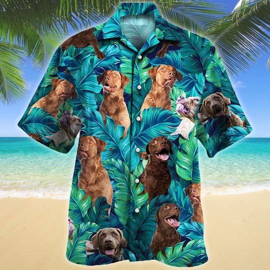 Chesapeake Bay Retriever Dog Lovers Hawaiian Style For Summertime All Printed 3D Hawaiian Shirt