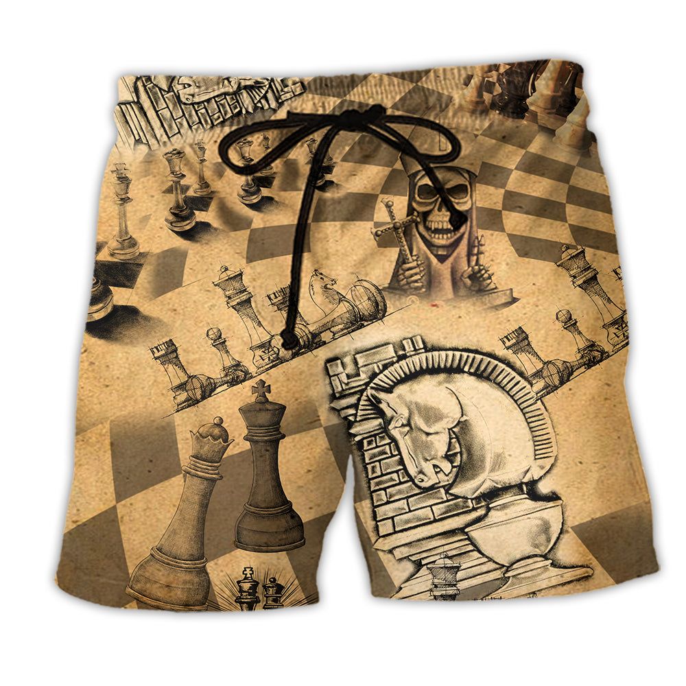 Chess Amazing Love It Vintage Trendy Aloha Hawaiian Beach Shorts Chess Amazing Love It Vintage Trendy Aloha Hawaiian Beach Shorts