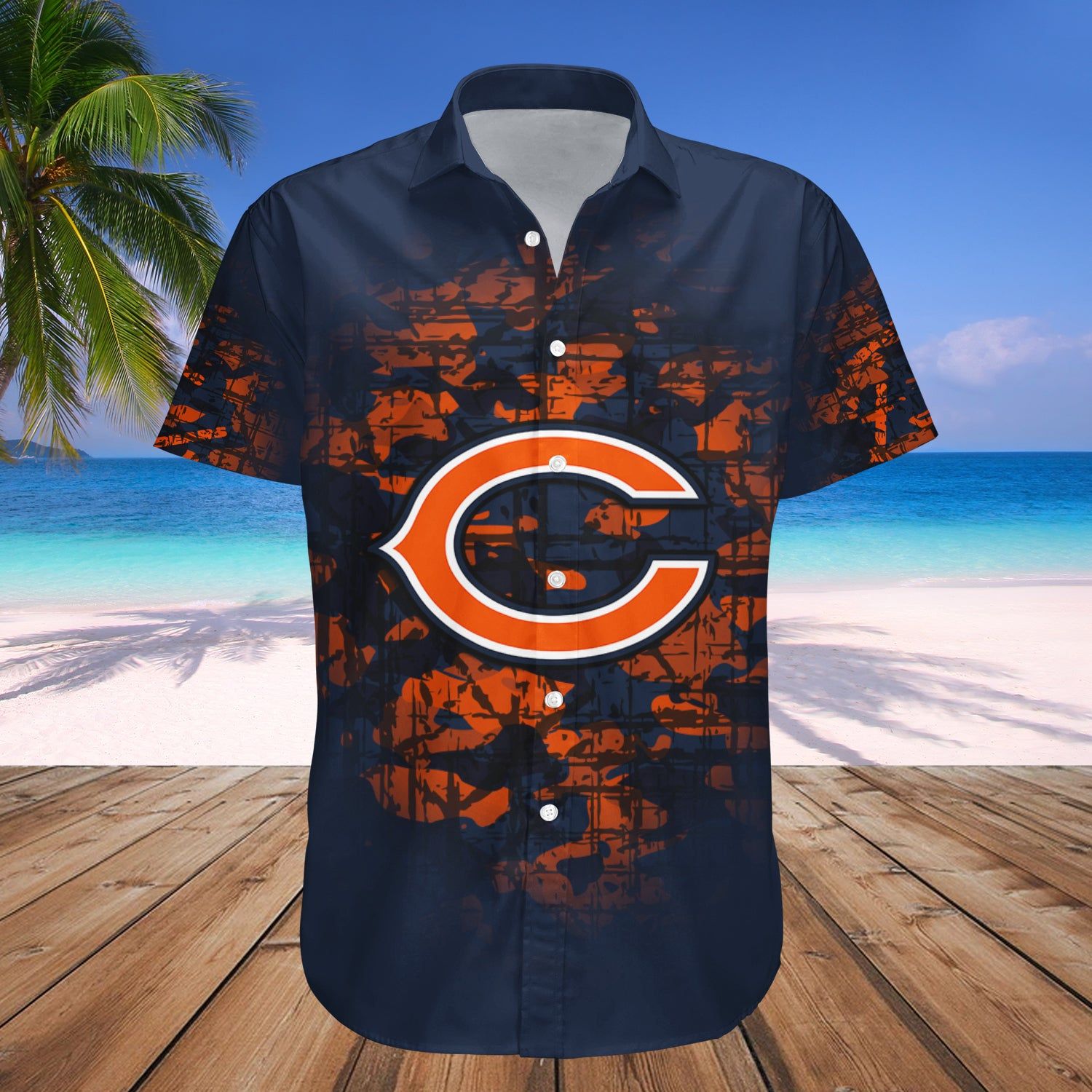 Chicago Bears Hawaii Shirt Camouflage Vintage – NFL