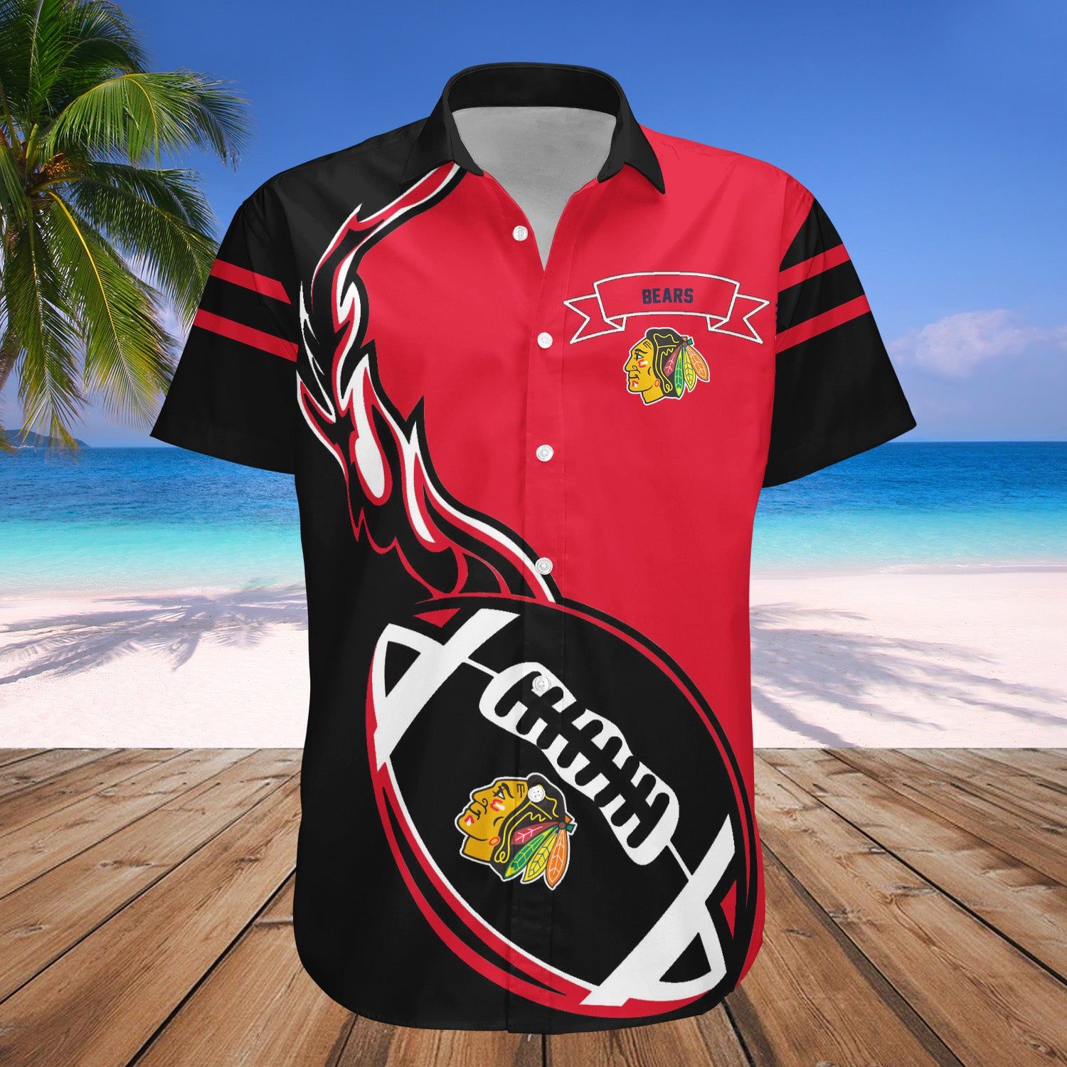 Chicago Bears Hawaii Shirt Flame Ball – NFL