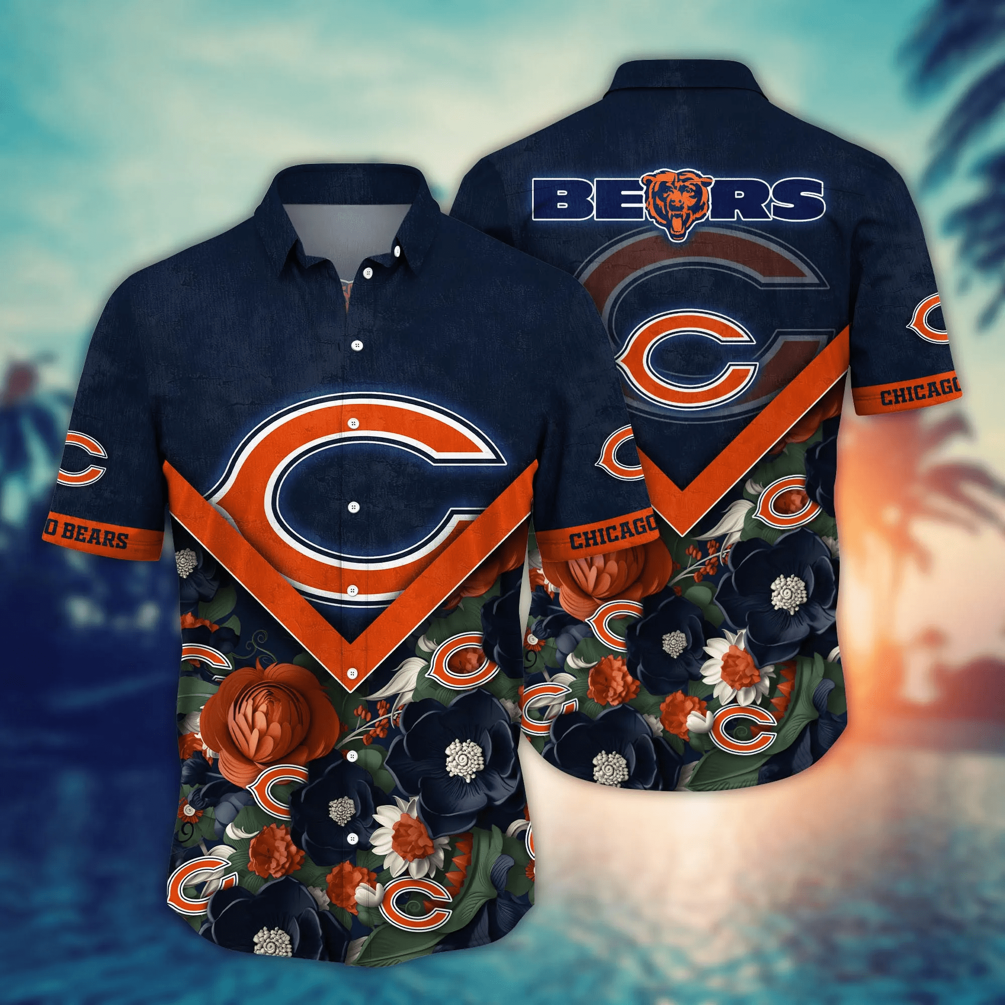 Chicago Bears NFL Hawaiian Shirt Custom Swimsuits Aloha Shirt