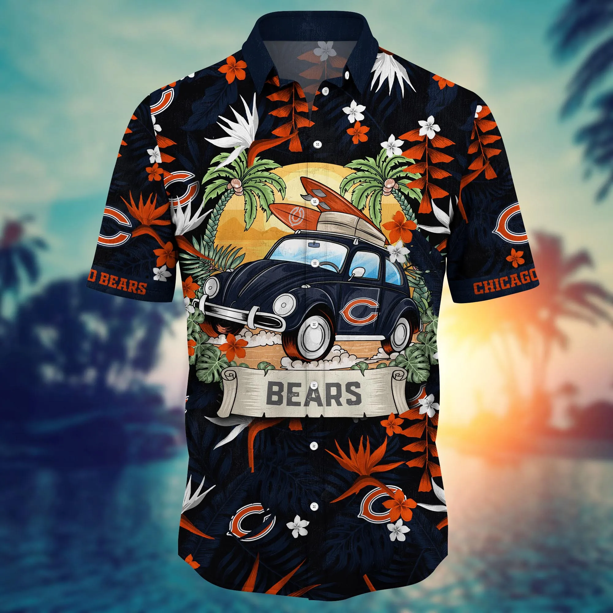 Chicago Bears NFL Hawaiian Shirt Flip Flopstime Aloha Shirt