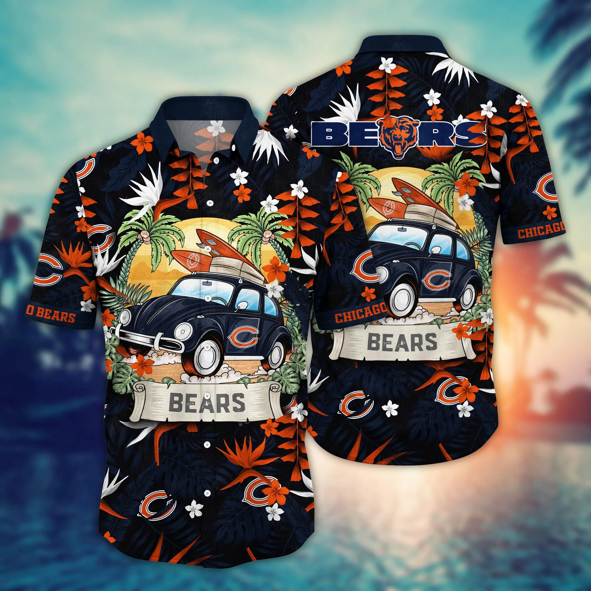 Chicago Bears NFL Hawaiian Shirt Flip Flopstime Aloha Shirt