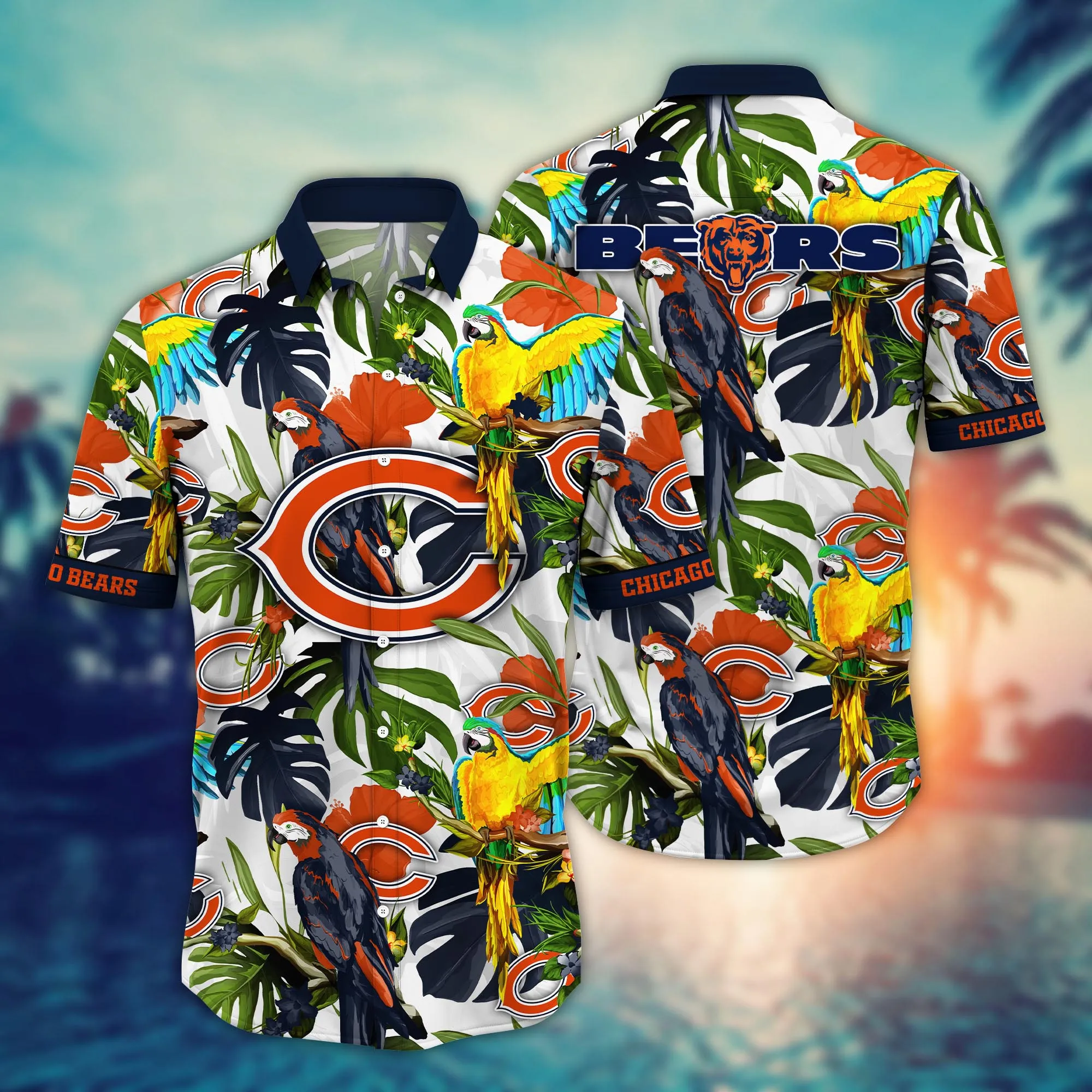 Chicago Bears NFL Hawaiian Shirt Starry Nightstime Aloha Shirt