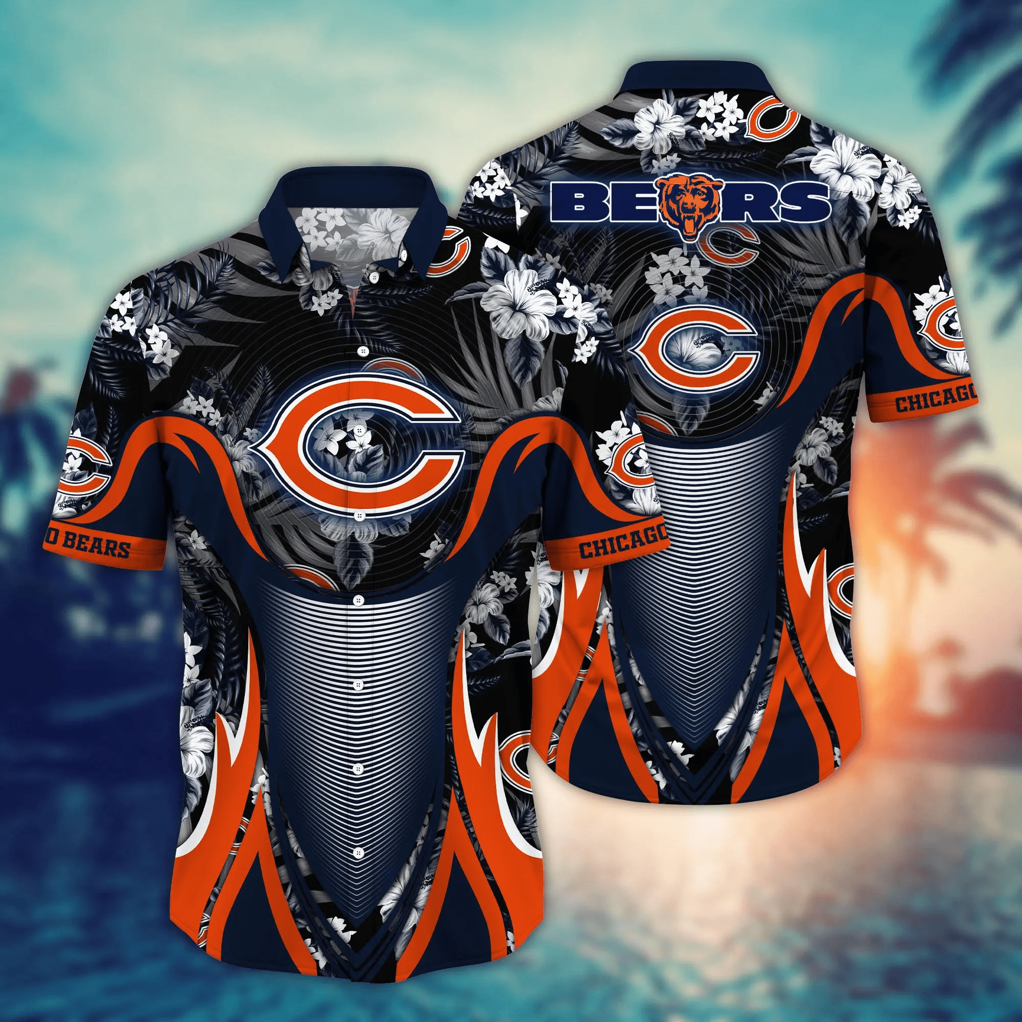 Chicago Bears NFL Hawaiian Shirt Sun-Soaked Aloha Shirt