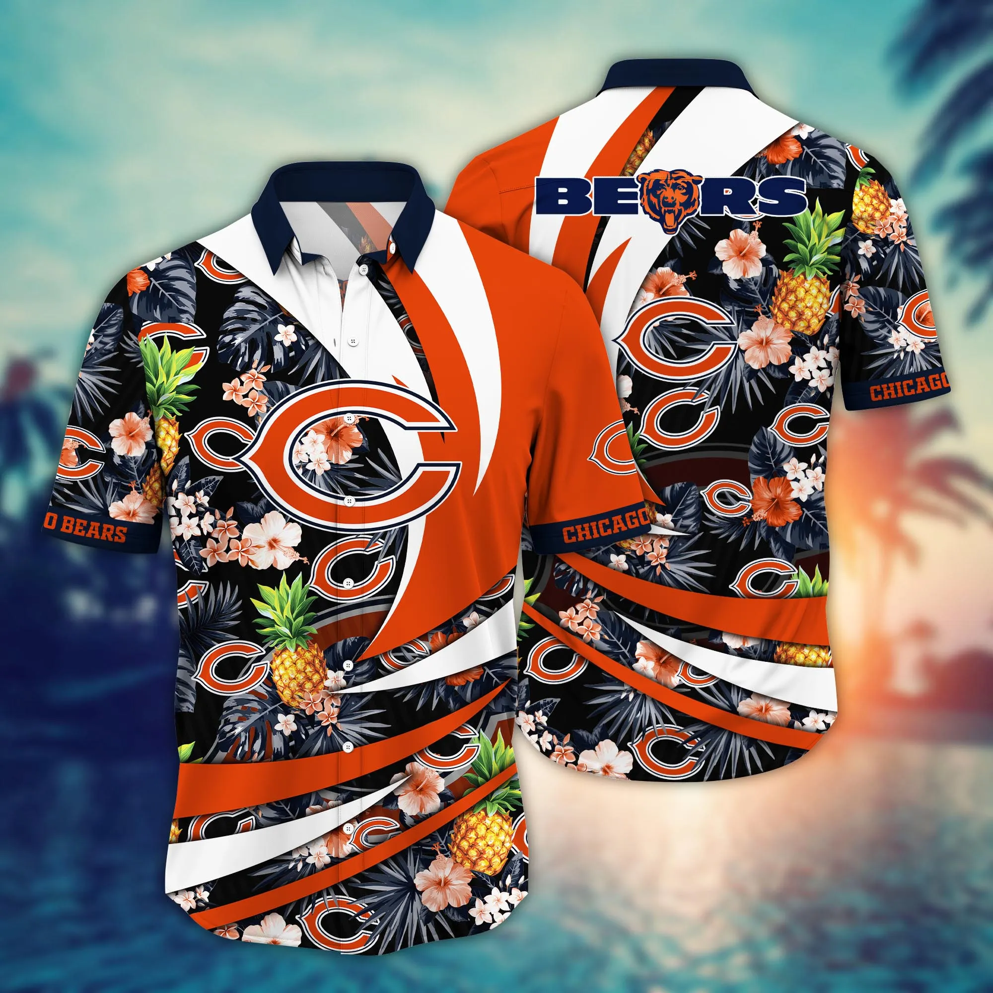 Chicago Bears NFL Hawaiian Shirt Watermelons Aloha Shirt
