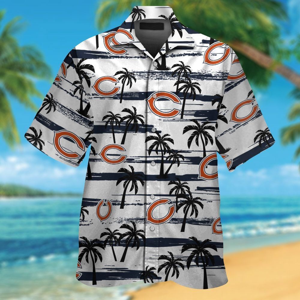 Chicago Bears Short Sleeve Button Up Tropical Hawaiian Shirt VER07