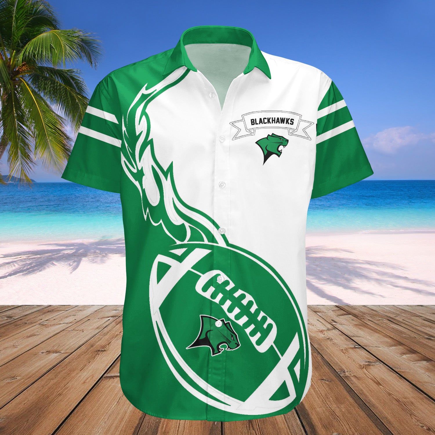 Chicago Blackhawks Hawaii Shirt Flame Ball – NHL