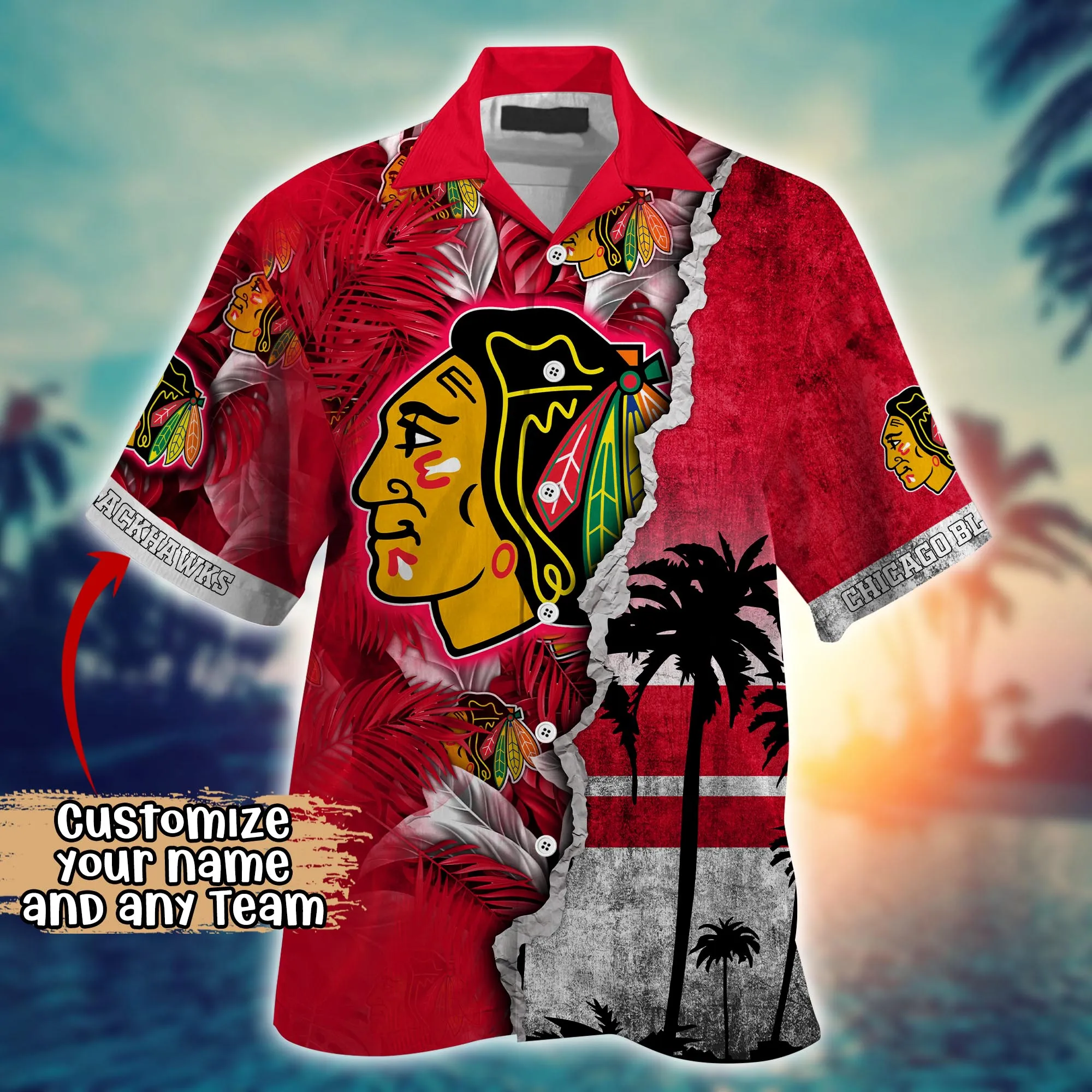 Chicago Blackhawks NHL Hawaiian Shirt Custom Sun Dresses Aloha Shirt