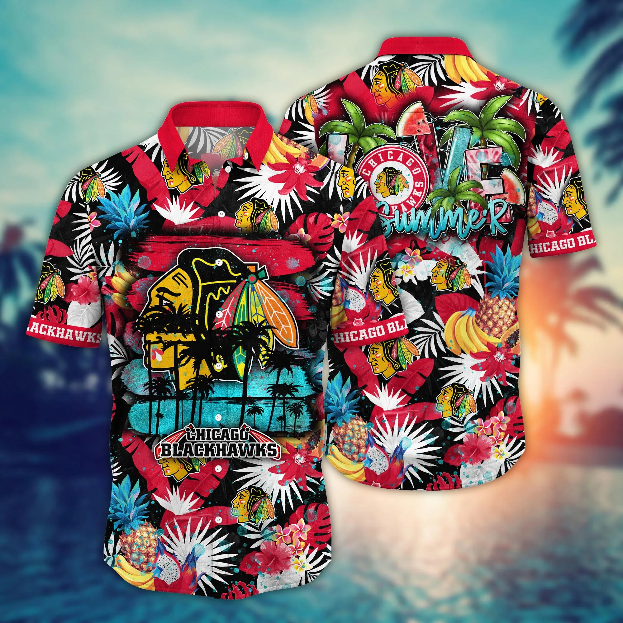 Chicago Blackhawks NHL Hawaiian Shirt Festivalstime Aloha Shirt