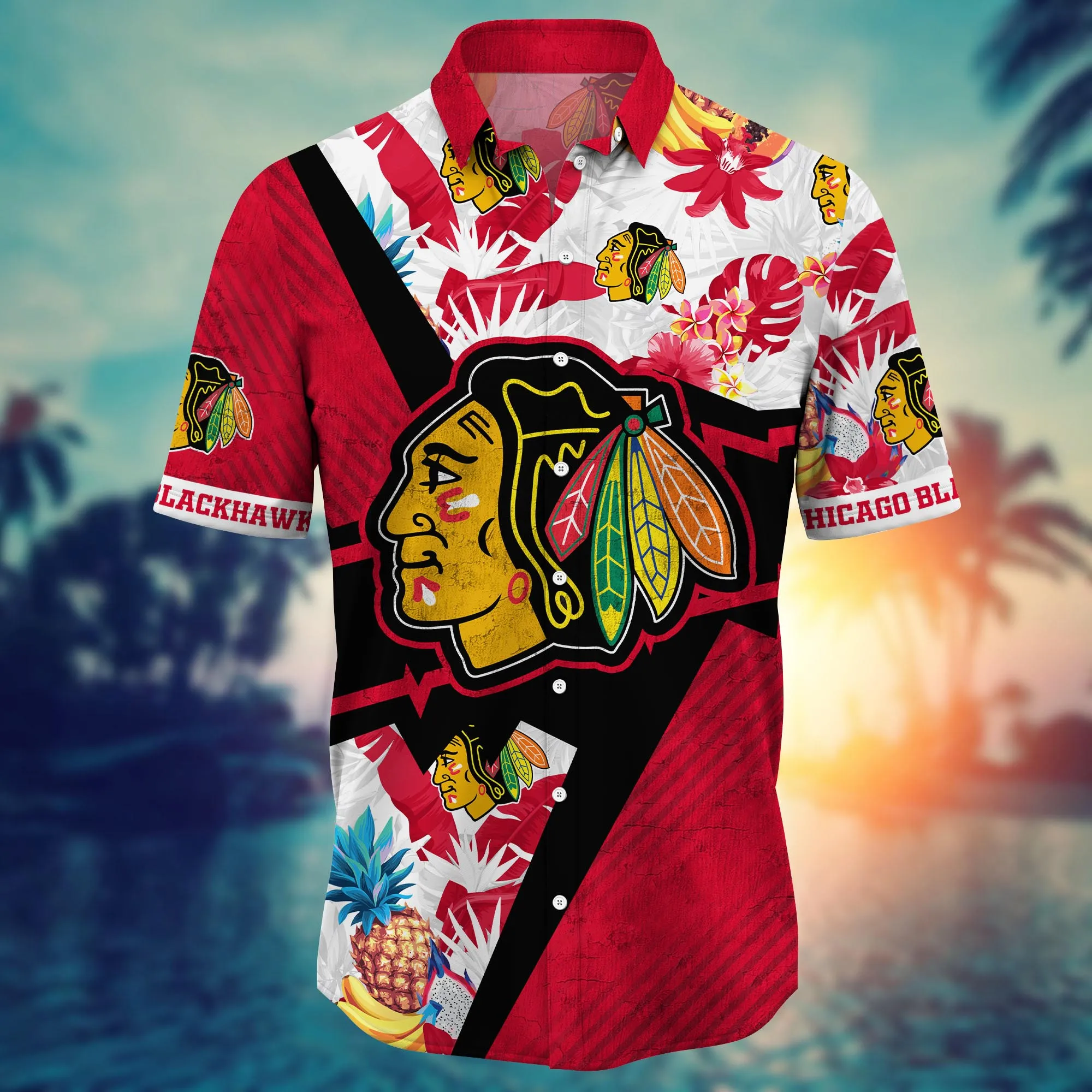 Chicago Blackhawks NHL Hawaiian Shirt Fresh Mowed Lawns Aloha Shirt