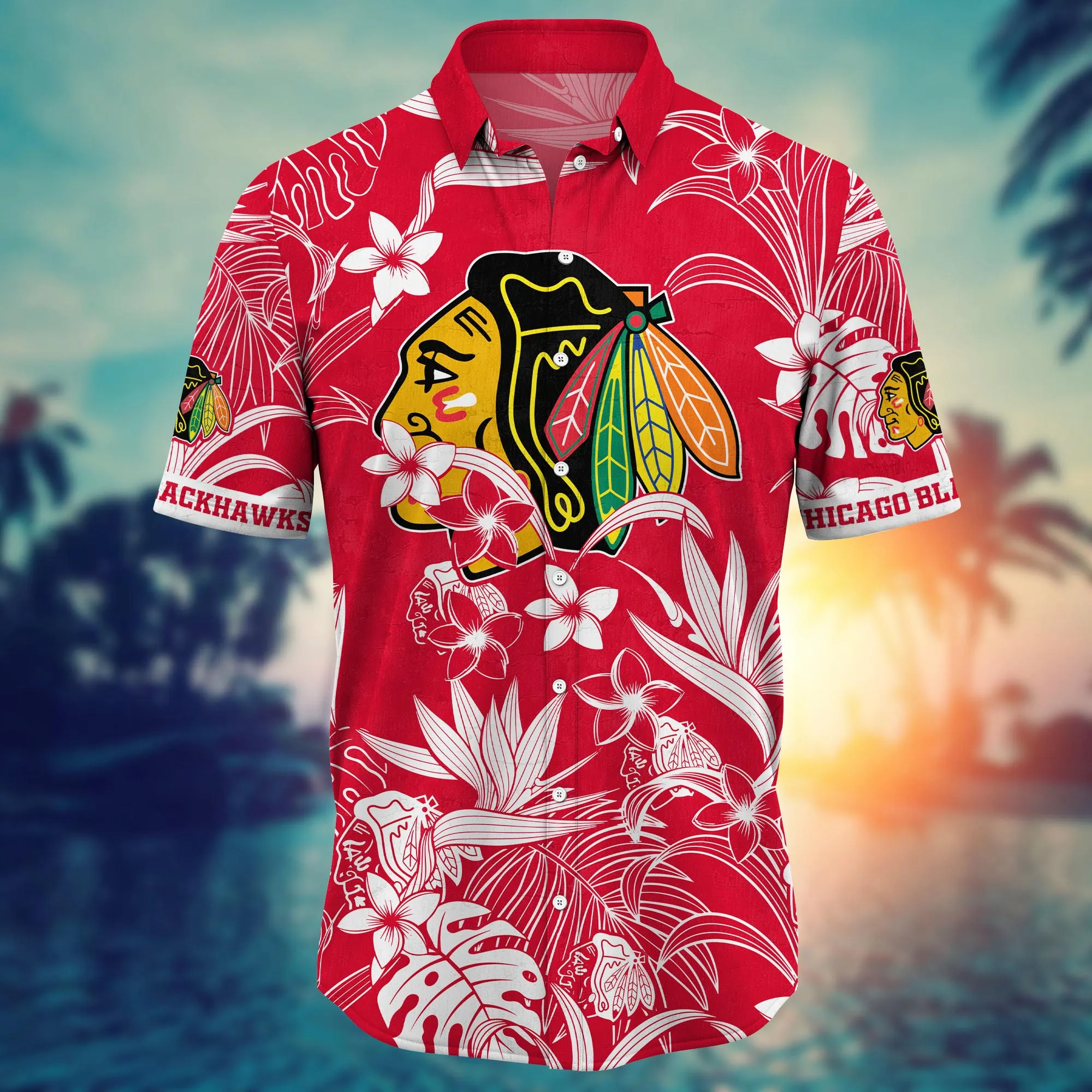 Chicago Blackhawks NHL Hawaiian Shirt Hikingtime Aloha Shirt