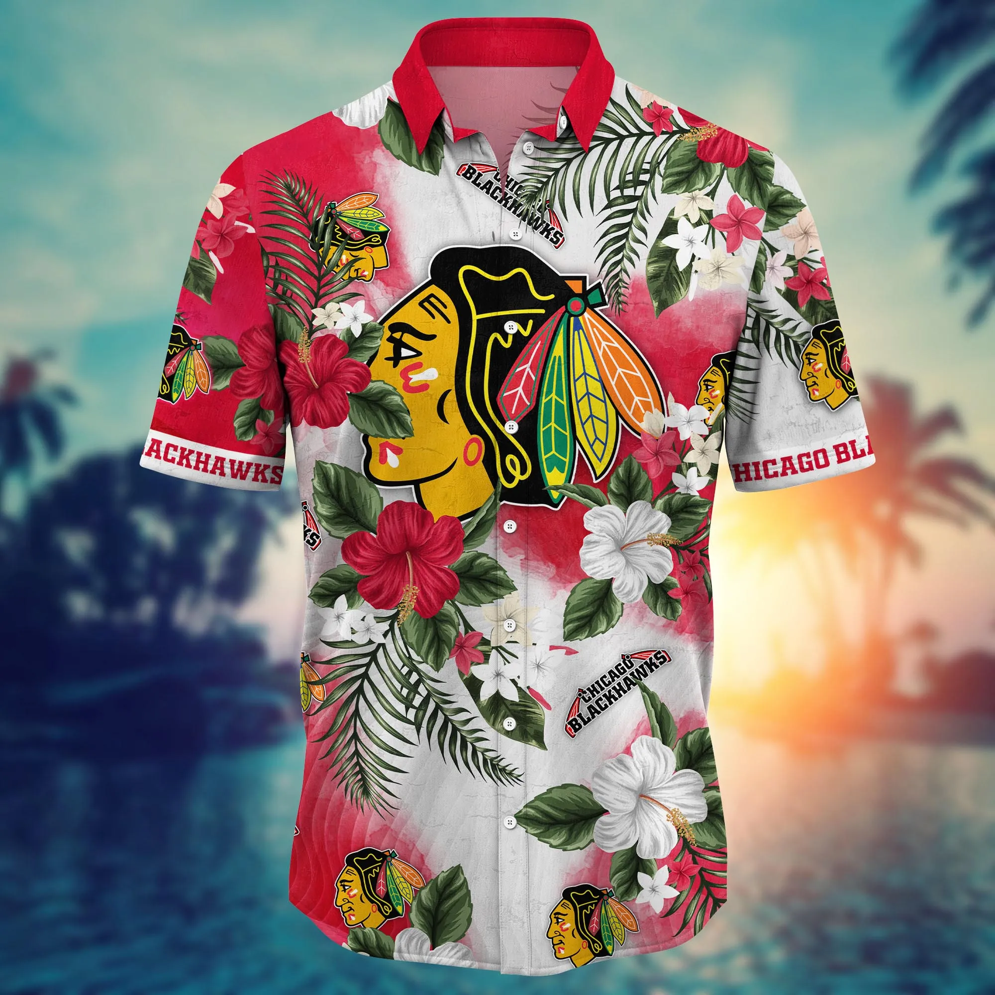 Chicago Blackhawks NHL Hawaiian Shirt Hot Sandstime Aloha Shirt