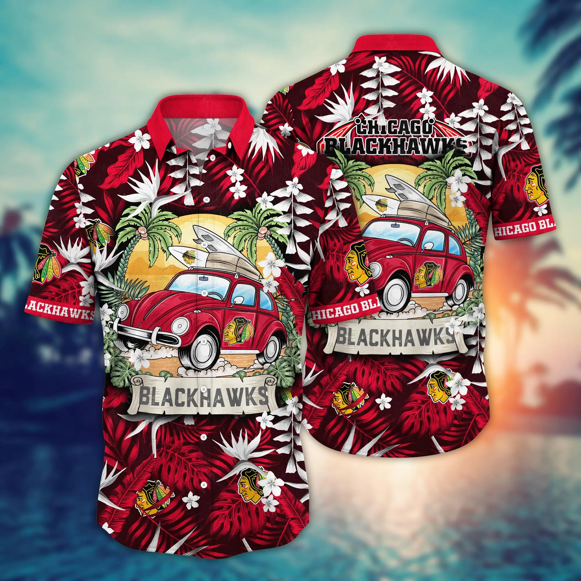 Chicago Blackhawks NHL Hawaiian Shirt Mosquito Bitestime Aloha Shirt