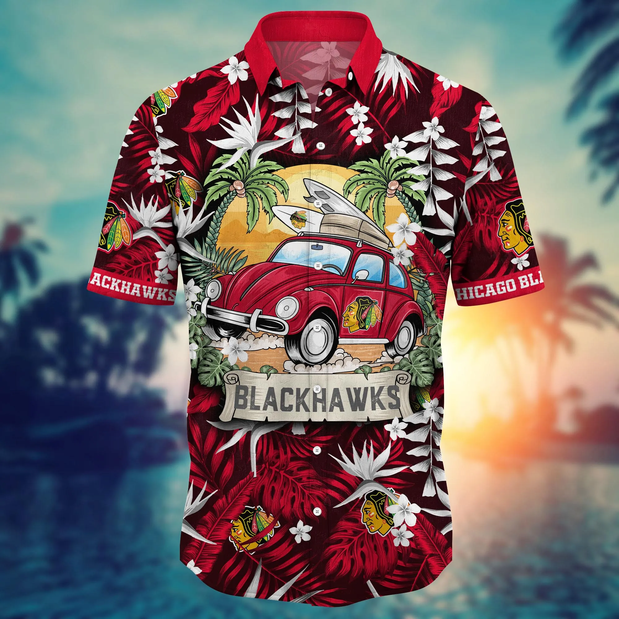 Chicago Blackhawks NHL Hawaiian Shirt Mosquito Bitestime Aloha Shirt