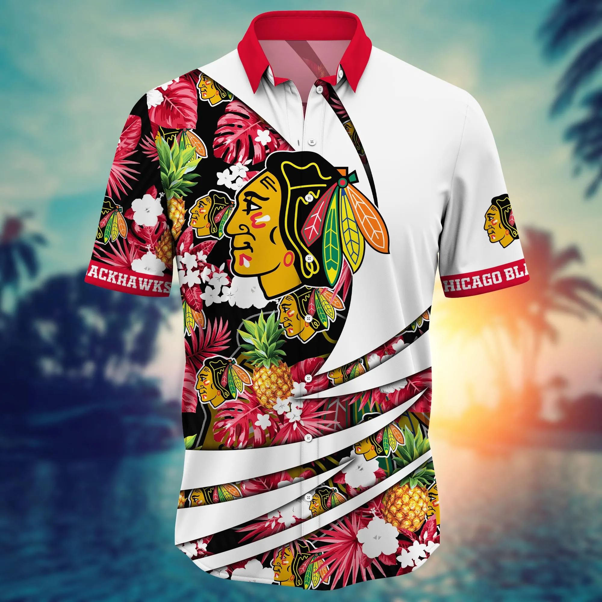 Chicago Blackhawks NHL Hawaiian Shirt Tropical Aloha Shirt