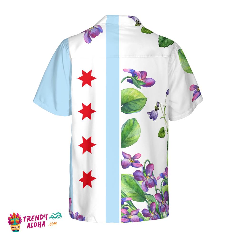 Chicago Flag Viola Sororia Hawaiian Shirt