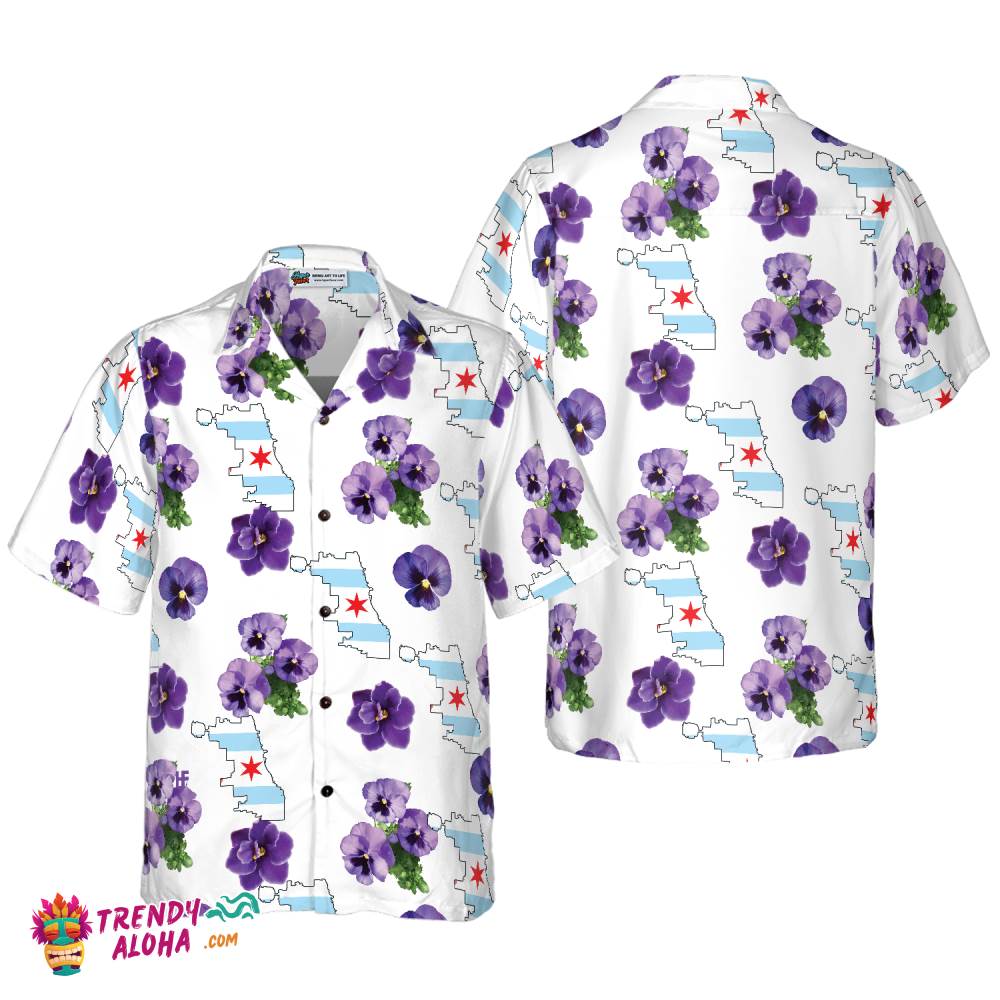 Chicago Proud Official Flower Hawaiian Shirt Chicago Proud Official Flower Hawaiian Shirt