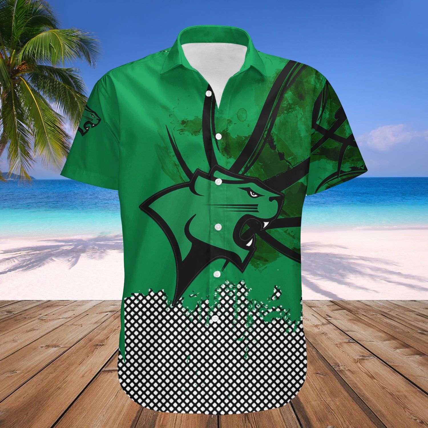 Chicago State Cougars Hawaii Shirt Basketball Net Grunge Pattern – NCAA