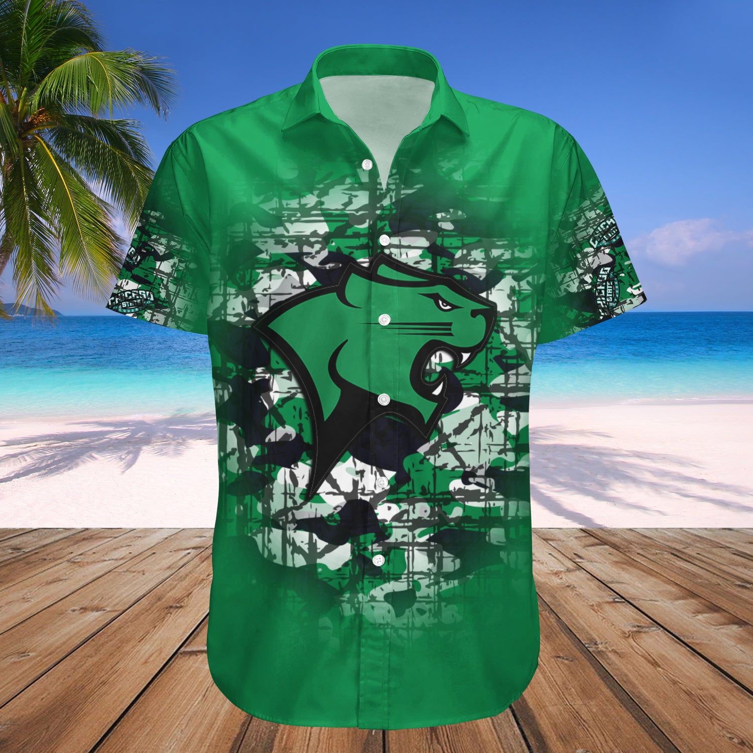 Chicago State Cougars Hawaii Shirt Camouflage Vintage – NCAA