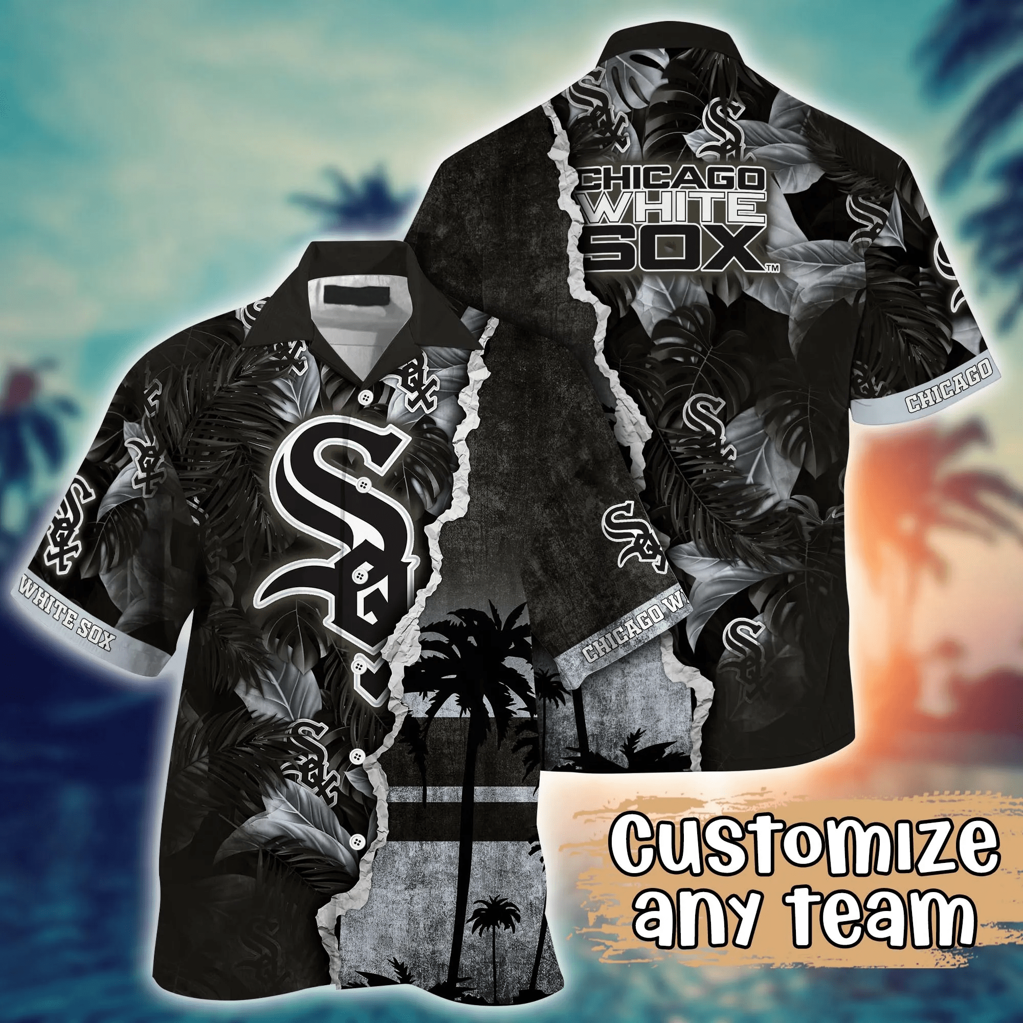 Chicago White Sox MLB Hawaiian Shirt Custom Summer Nights Aloha Shirt Chicago White Sox MLB Hawaiian Shirt Custom Summer Nights Aloha Shirt