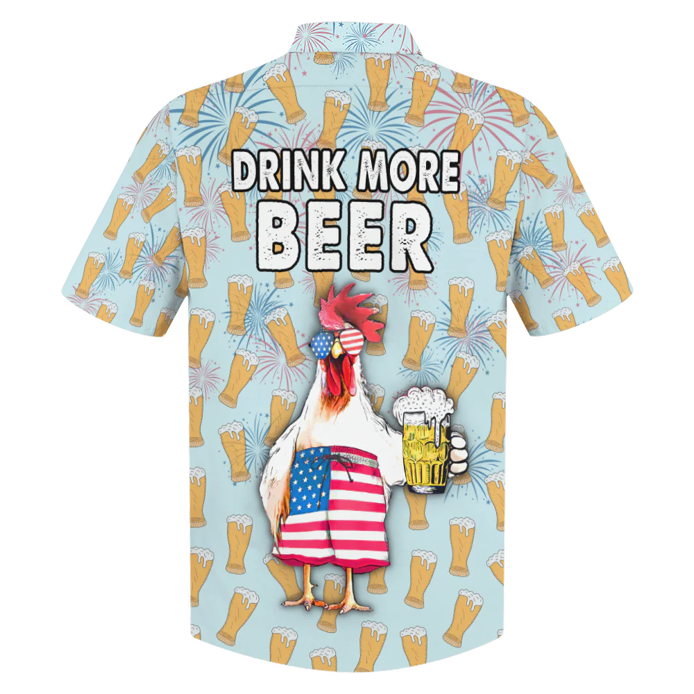 Chicken Beer Trendy Hawaiian Shirt