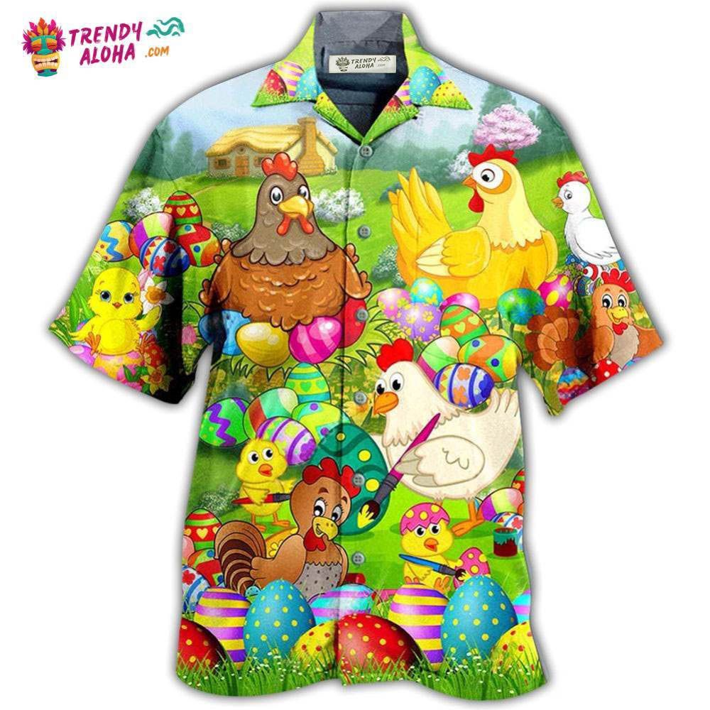 Chicken Easter Eggs So Cute Hawaiian Shirt – Trendy Aloha Chicken Easter Eggs So Cute Hawaiian Shirt – Trendy Aloha