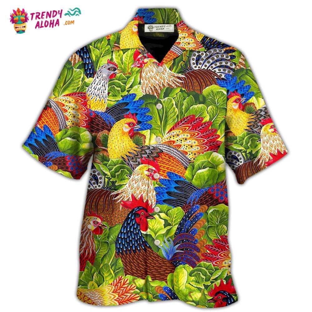 Chicken Family Lover Colorful Hawaiian Shirt – Trendy Aloha Chicken Family Lover Colorful Hawaiian Shirt – Trendy Aloha