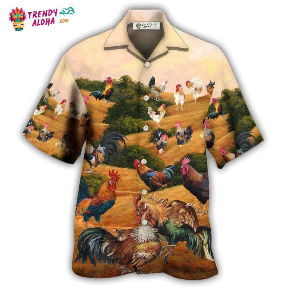 Chicken Farm Autumn Style Hawaiian Shirt – Trendy Aloha Chicken Farm Autumn Style Hawaiian Shirt – Trendy Aloha