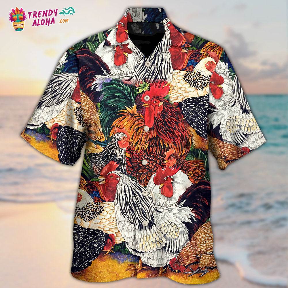 Chicken Farm Awesome Love Life Hawaiian Shirt – Trendy Aloha