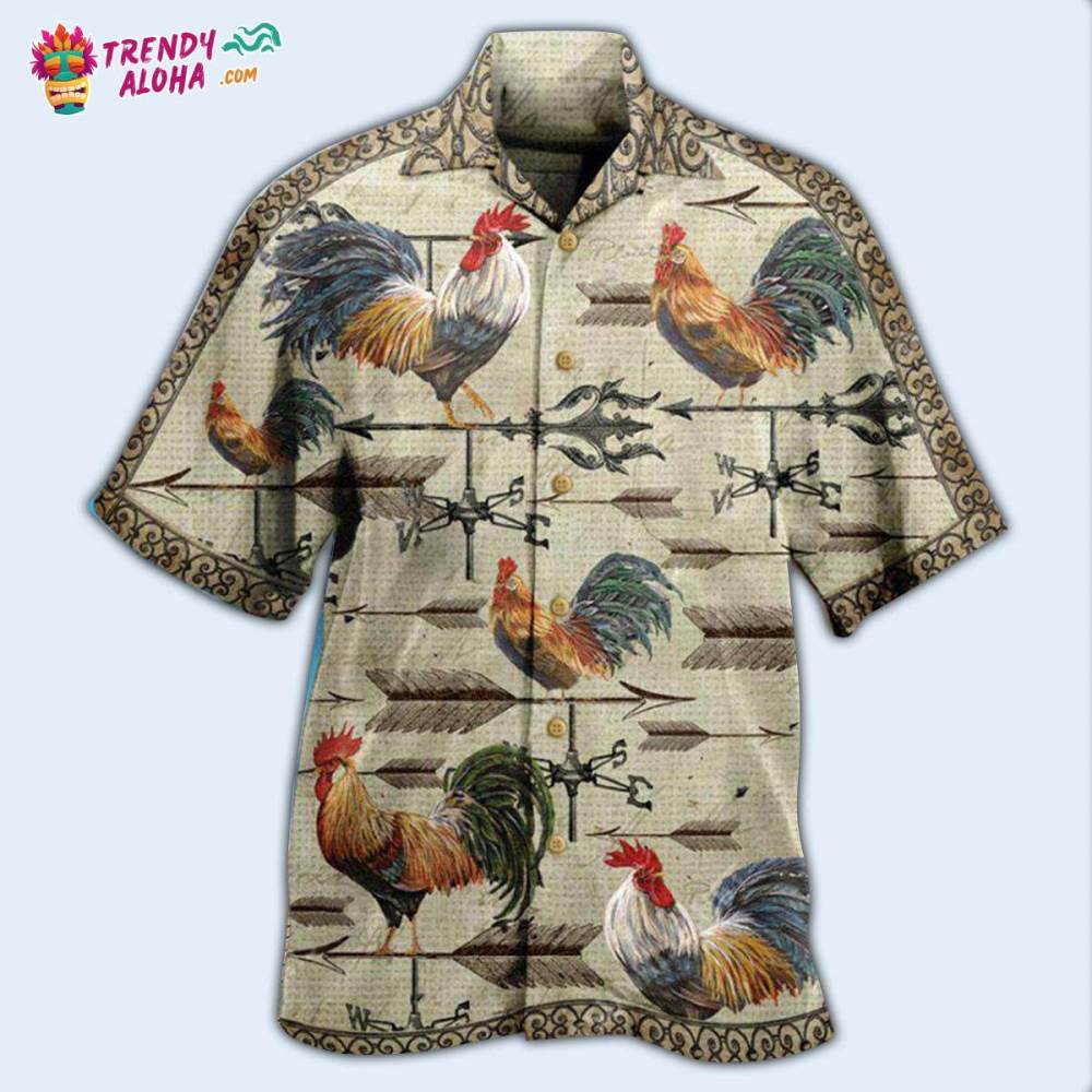 Chicken Find A Way Or Make One Weathervane Rooster Hawaiian Shirt – Trendy Aloha