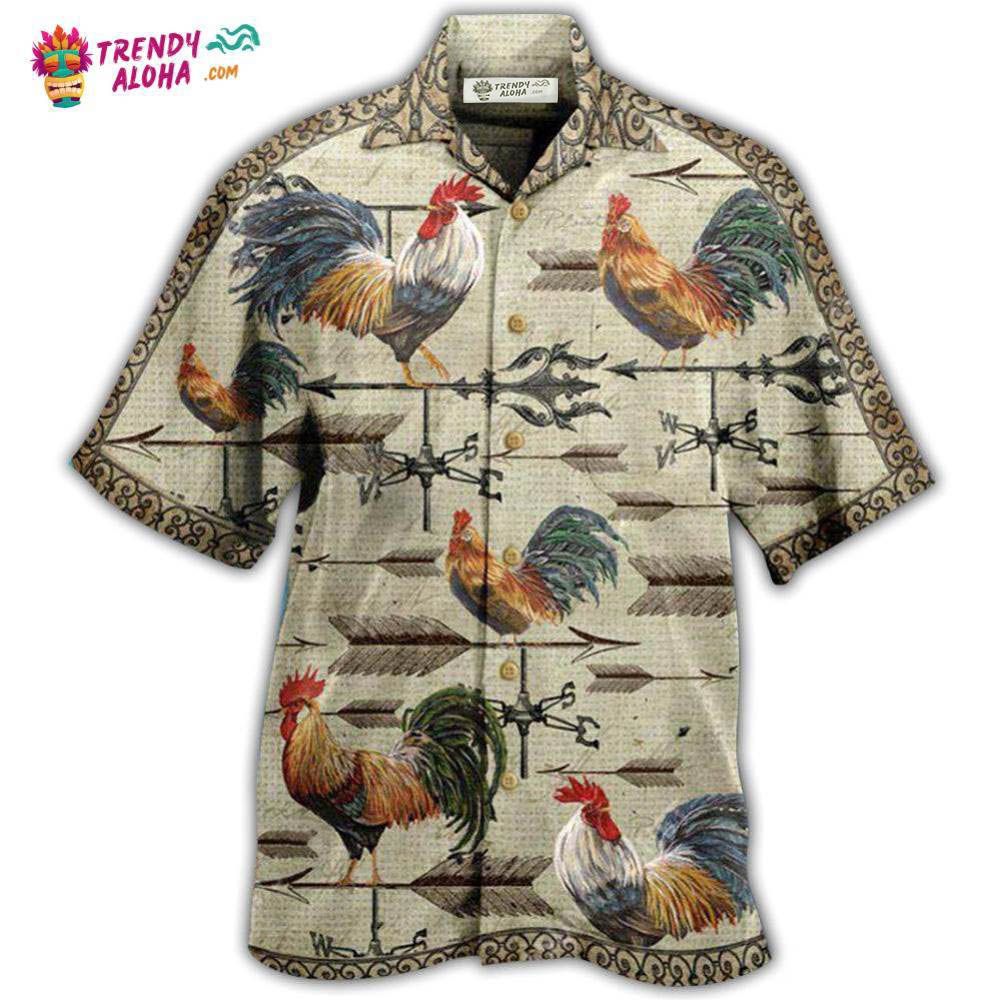 Chicken Find A Way Or Make One Weathervane Rooster Hawaiian Shirt – Trendy Aloha